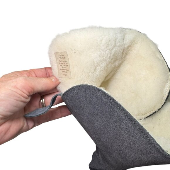 Birkenstock Shearling Suede Winter Boots Women’s 7 NWT | Graphite Gray Leather - Picture 8 of 8